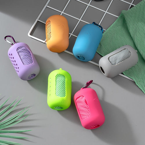Cooling Sports Towel with Silicone Case