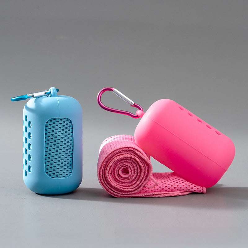 Cooling Sports Towel with Silicone Case