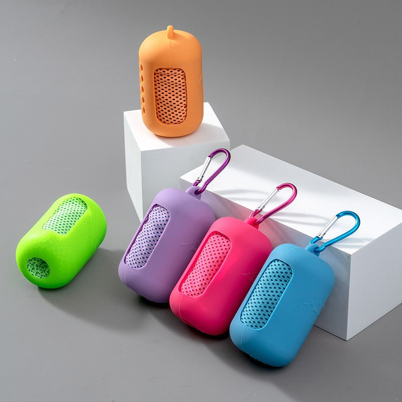 Cooling Sports Towel with Silicone Case