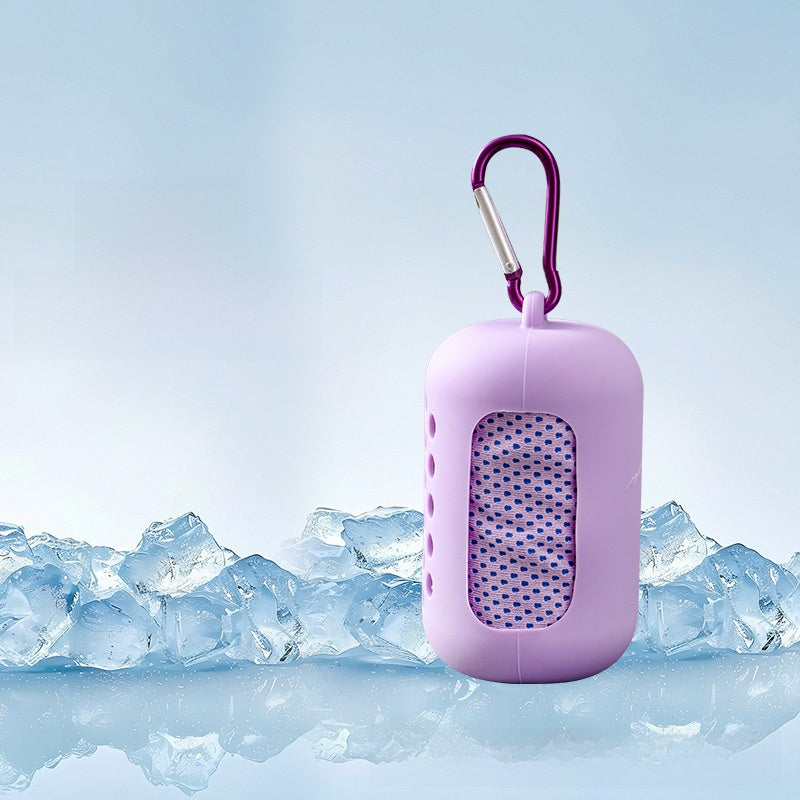 Cooling Sports Towel with Silicone Case